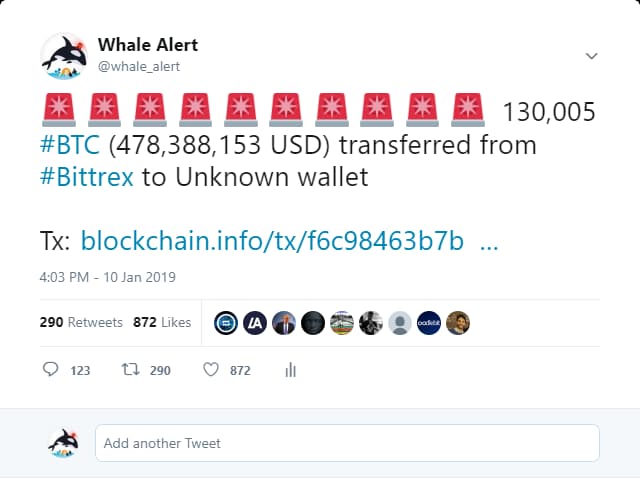 whale alert binance